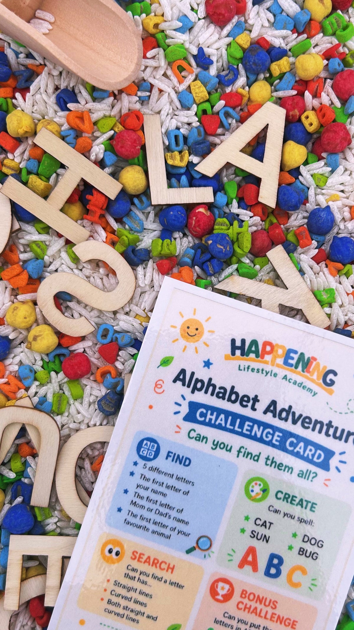 Alphabet Adventure Sensory Play Bin