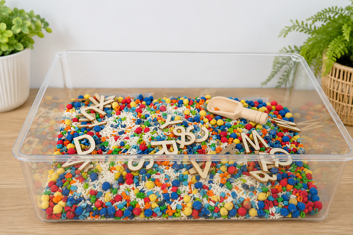 Alphabet Adventure Sensory Play Bin