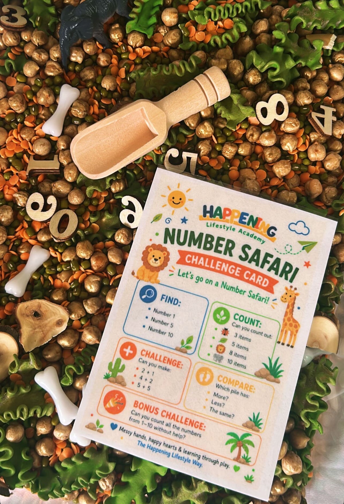 Number Safari Large Sensory Play Bin
